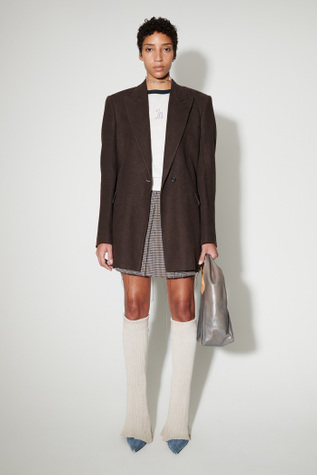 Manta Blazer Antique Chocolate Arctic Linen
