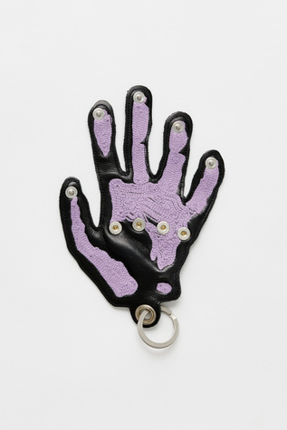 Hand Keyring Black Leather