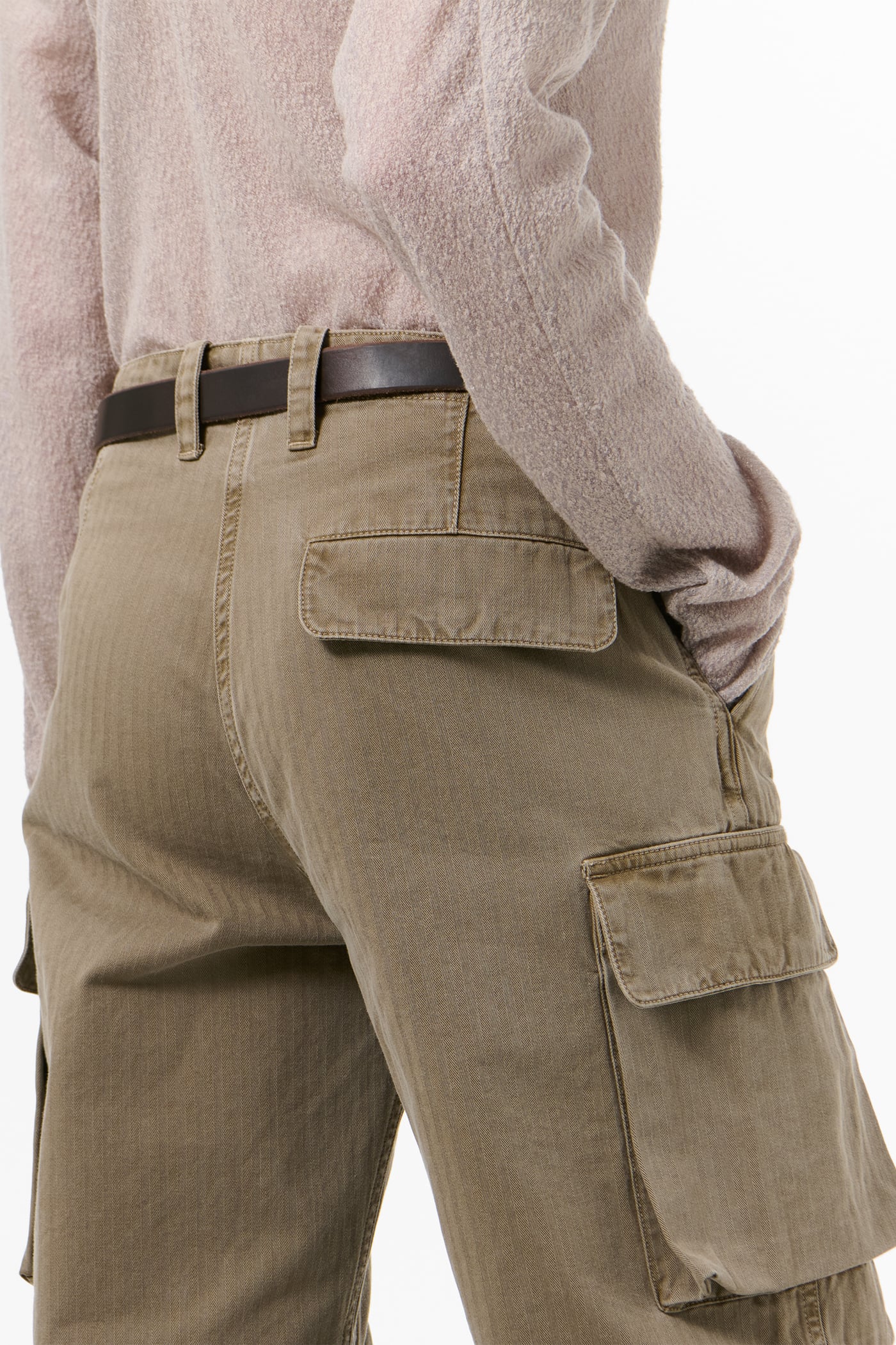 Our Legacy - Peak Cargo Uniform Olive Herringbone Our Legacy - Peak Cargo Uniform Olive Herringbone