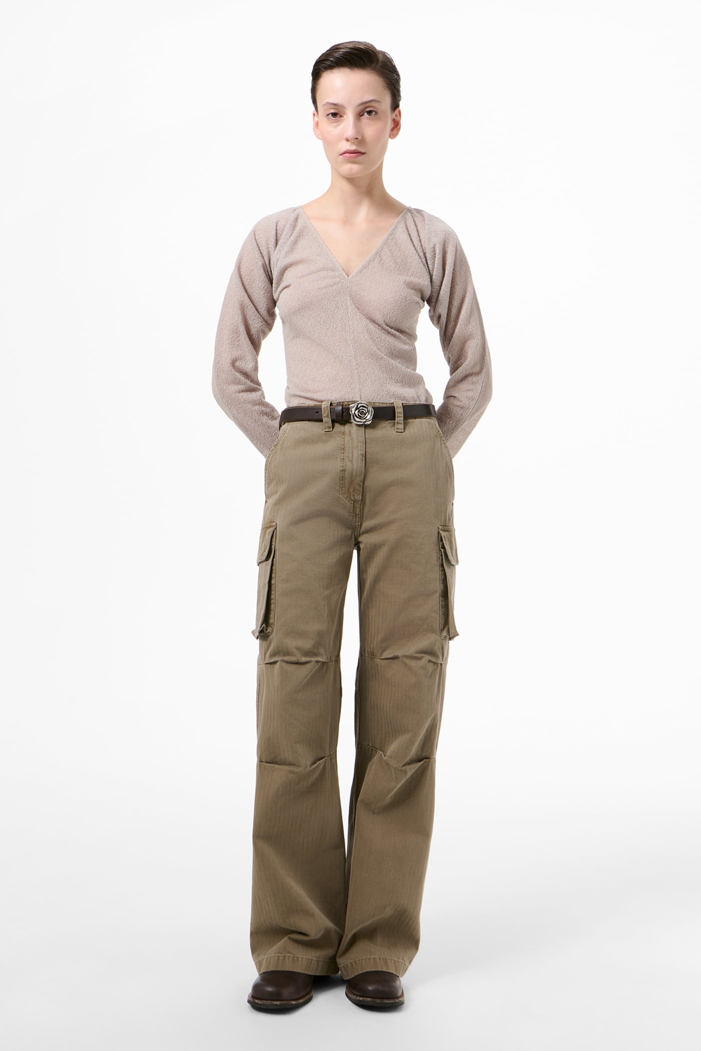 Our Legacy - Peak Cargo Uniform Olive Herringbone