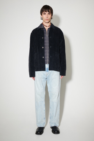 Archive Box Jacket Worn Black Rustic Cord