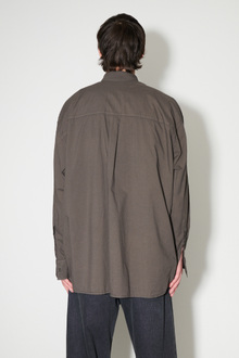 OUR LEGACY ボローイッドBDシャツ フェイデッドブラウン Our Legacy - Borrowed BD Shirt Faded Brown Cotton Voile
