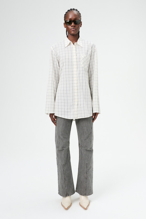 アワーレガシー OUR LEGACY  23AW  DAISY SHIRT SHORTSLEEVE W4232BBC デイジー ショートスリーブ チェックノースリーブシャツ レディース 36 アワーレガシー OUR LEGACY 23AW DAISY SHIRT SHORTSLEEVE