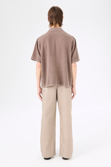 Our Legacy - Elder Shirt Shortsleeve Brown Sparse Panama