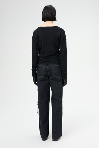 OUR LEGACY アワーレガシー カーディガン IVY CARDIGAN W2243IS レディース 長袖 Vネック クロップド丈 SHADOW-BLACK-CRISPY-COTTON Our Legacy OUR LEGACY アワーレガシー カーディガン IVY