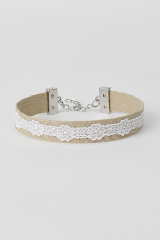 2 Cm Lace Choker Off White Lace