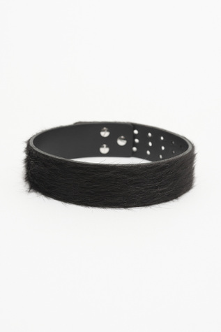 3 Cm Choker Black Hair On Hide