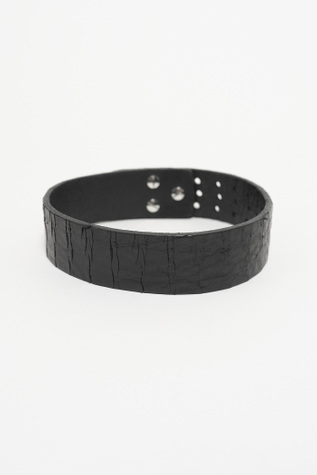 3 Cm Choker Laser Crack Black Leather
