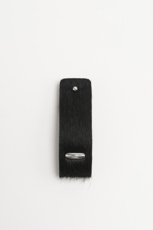 Pierced Key Holder Black Hair On Hide