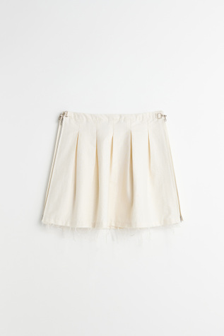 Object Skirt Natural Crinkled Cotton Nylon