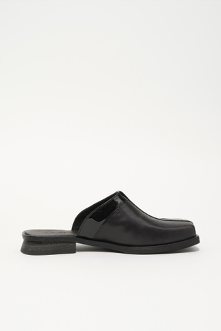 Our Legacy - Blunt Mule Top Dyed Black Leather