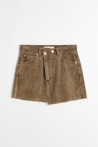 Cover Skirt Brown Enzyme Splatter Cord