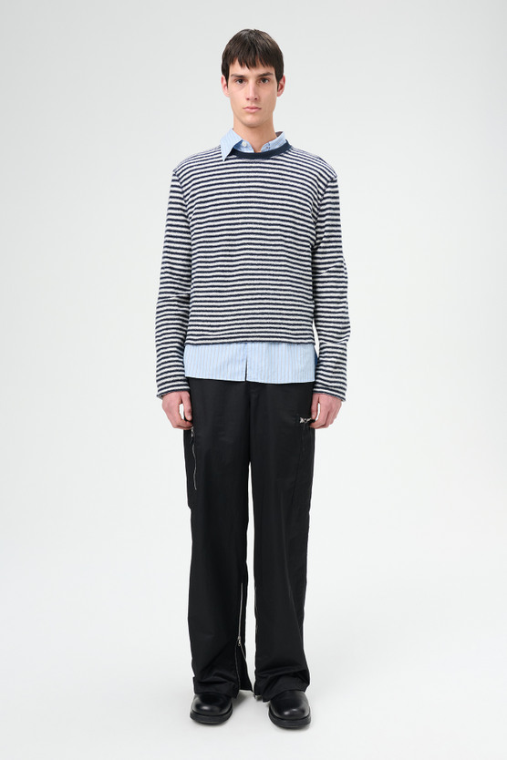 24ss OUR LEGACY ARTIST ROUNDNECK ボーダー Our Legacy - Artist Roundneck Malaga Stripe Brushed Cotton