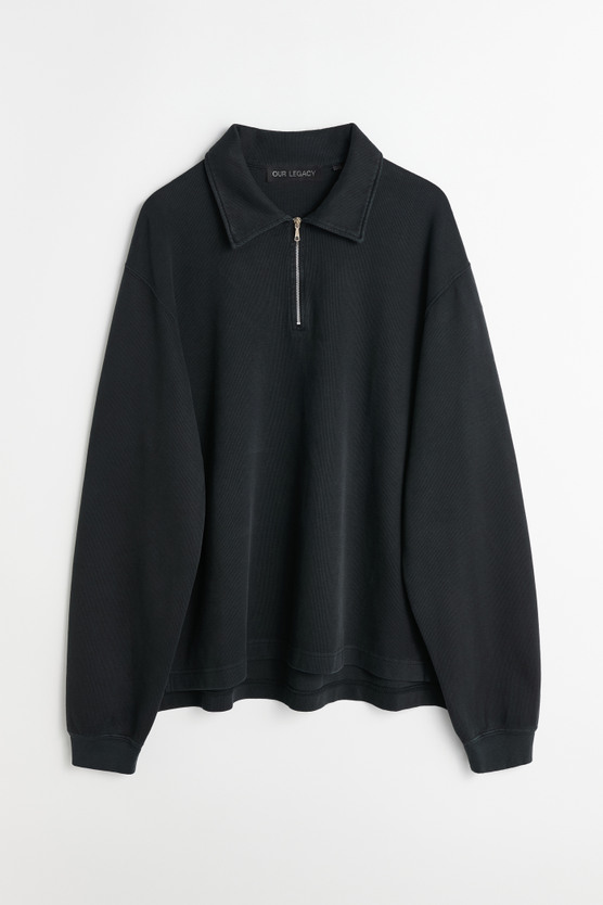 Our Legacy - Lad Sweatshirt Worn Black Athletic Rib