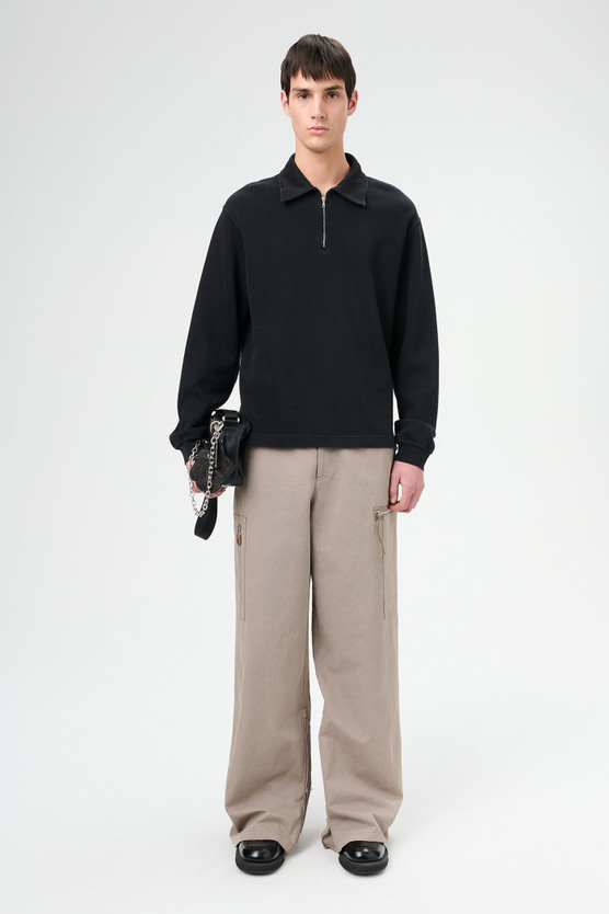 Our Legacy - Lad Sweatshirt Worn Black Athletic Rib