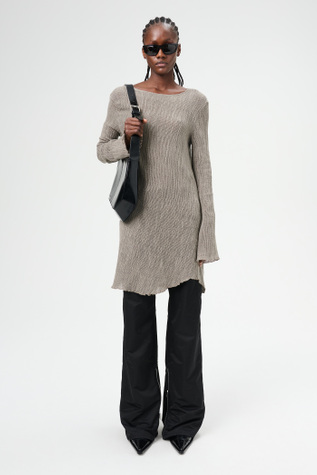 Two Face Dress Grey Granite Yawning Linen
