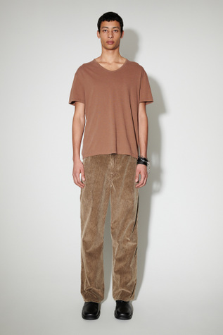 U-Neck T-Shirt Fudge Cotton Silk