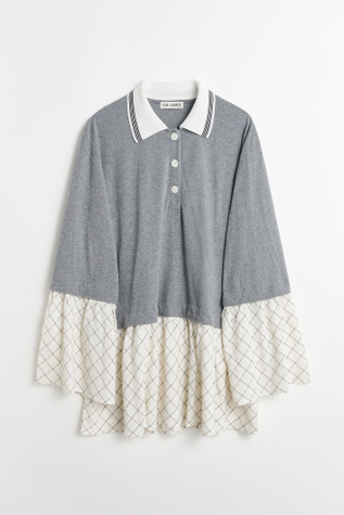 Reminiscing Dress Grey Melange Check