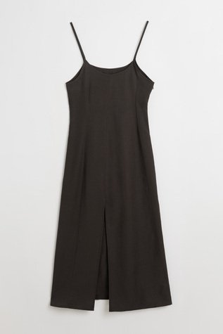Slip Evening Dress Ash Grey Liquid Lyocell