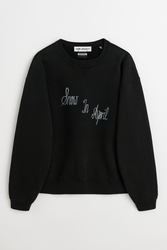 Our Legacy - Perfect Sweatshirt Black Snow in April Print
