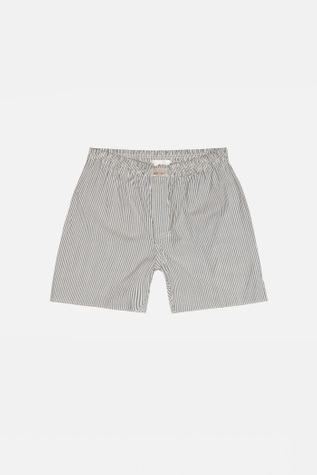 Boxer Short Grey Stripe Fluid Wool