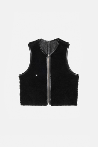 ［S］Reversible Faux Shearling Work Vest Supreme Reversible Faux Shearling Work Vest Black Men's