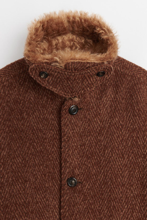 Our Legacy - Polare Coat Marrone Ruggine Herringbone