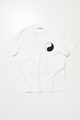 Box T-Shirt White Yin Yang Print