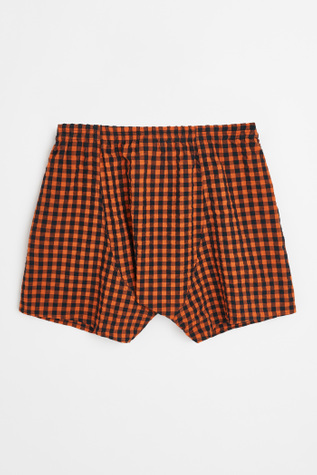 Our Legacy - Work Shop Boxer Short Orange Gingham