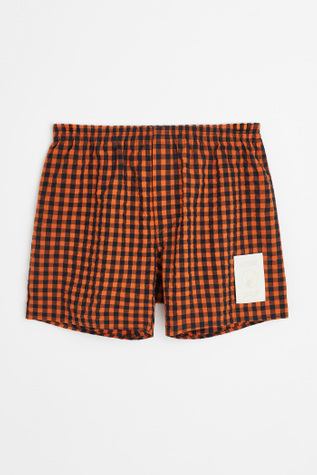 Boxer Short Orange Gingam