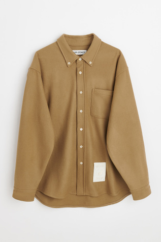 Work Shop Shirt Camel Wool Flannel