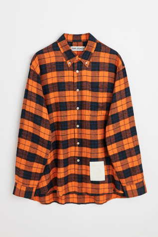 Work Shop Shirt Orange Check