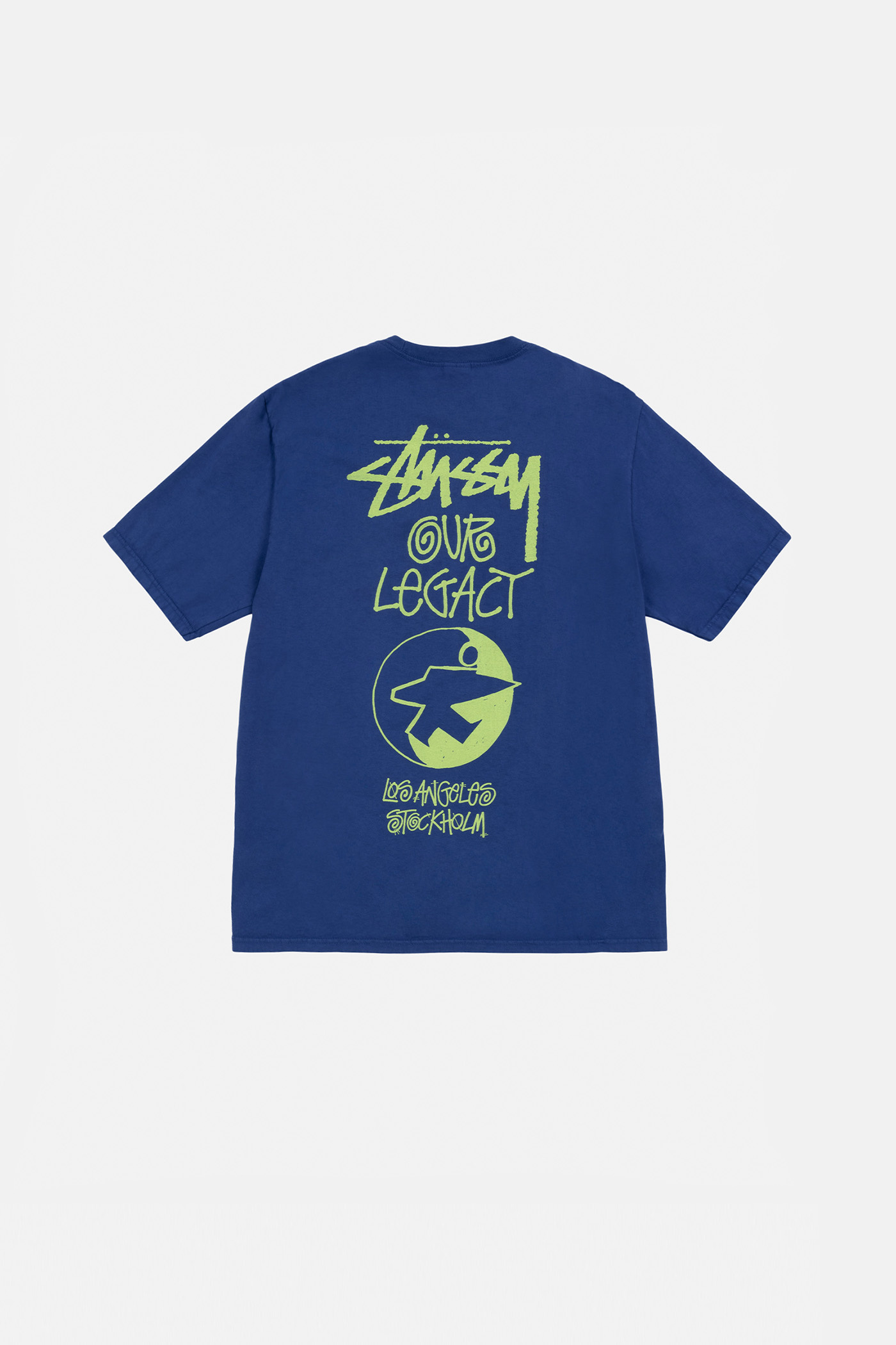 ★関税込★Stussy x Our Legacy Surfman Pigment Dyed TEE Blue Stussy x Our Legacy Ol Surfman Pigment Dyed Tee Blueberry