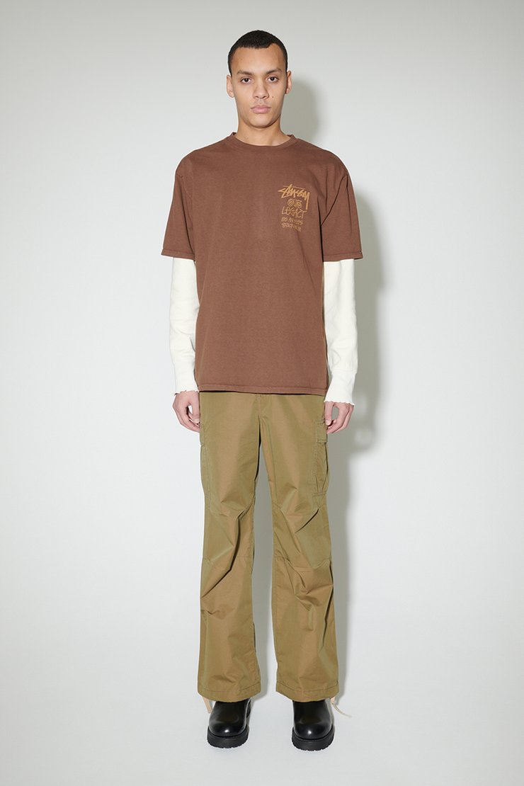 ★人気★Stussy x Our Legacy Surfman Pigment Dyed TEE Brown★ Our Legacy - OL Surfman Pig. Dyed Tee in Dark Brown