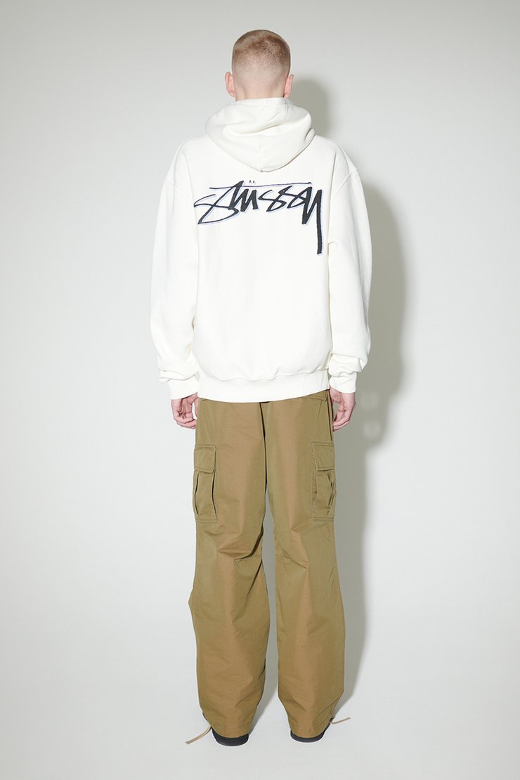 ★【STUSSY】★OUR LEGACY DROP SHADOW PIGMENT DYED HOODI.E★ Stussy Our Legacy Drop Shadow Pigment Dyed Hoodie Black Size