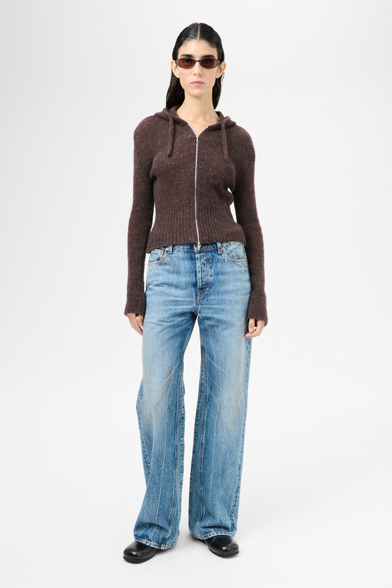 トップス OUR LEGACY - compact hood Our Legacy - Compact Hood Smokey Brown Fuzzy Alpaca