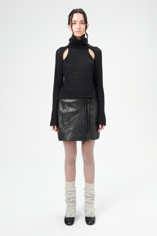 Slice Turtleneck Black Alpaca