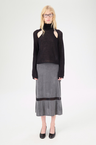 Ballon Skirt Dark Grey Cupro