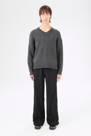Track Pants Black Canvas Jersey