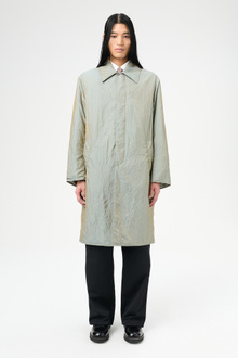 Our Legacy - Blithe Coat Shining Olive Crinkle Solaro