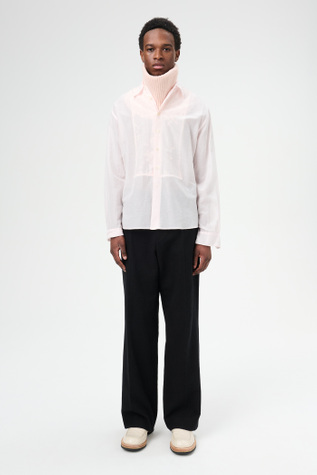 Adorn Shirt Ballet Pink Sheer Cotton Silk