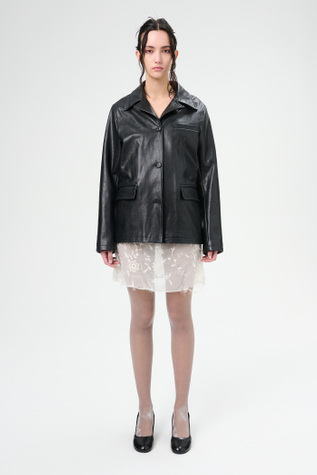 Lane Jacket Heavy Grain Black Leather