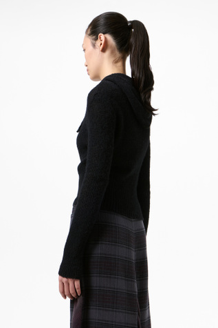 Our Legacy - Compact Hood Black Fuzzy Alpaca