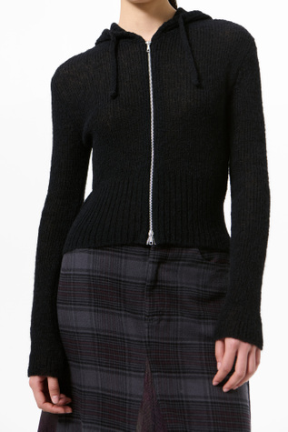 Our Legacy - Compact Hood Black Fuzzy Alpaca