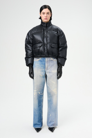 Cropped Inhale Puffa Black Tech