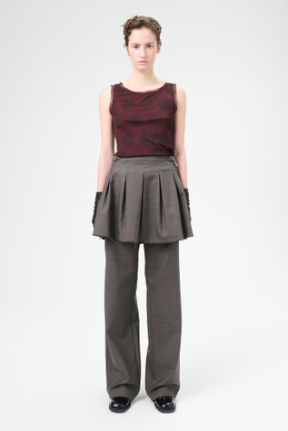 Object Skirt Grey Atom Check Wool