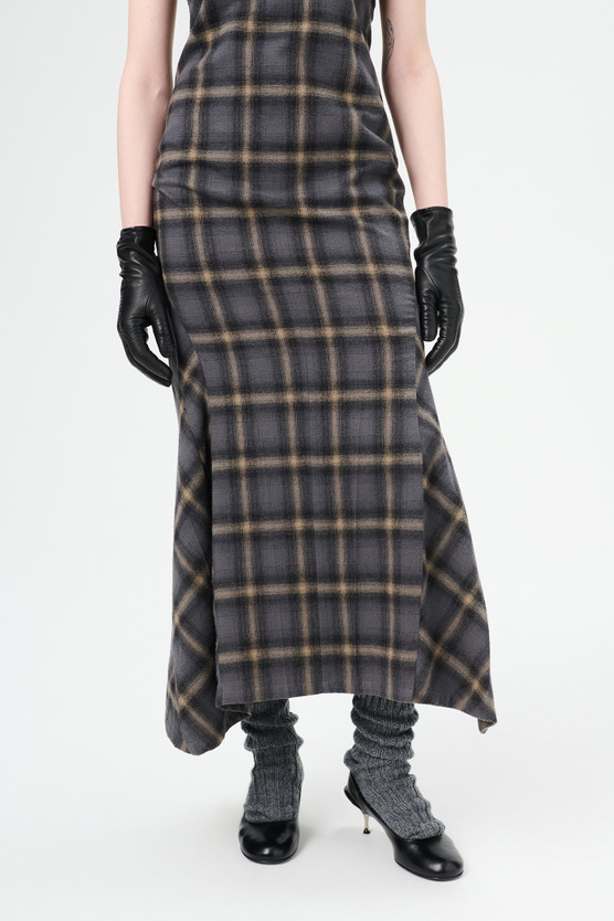 【関税込み】OUR LEGACY グレー Naiad マキシワンピース OUR LEGACY Naiad Maxi Dress | Brown | FARFETCH JO