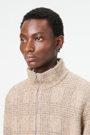 Our Legacy - Shrunken Fullzip Polo Beige Hound Check