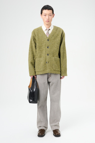 Cardigan Fresh Moss Tumble Wool