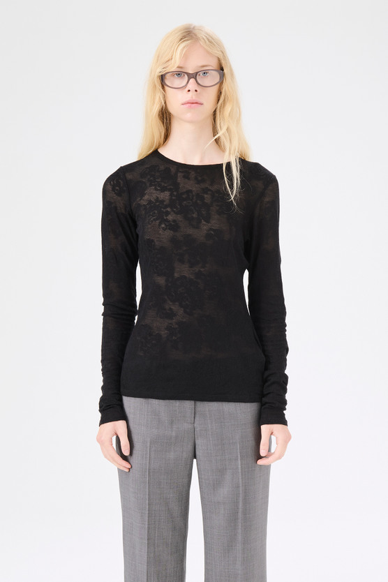 Our Legacy - Super Slim Longsleeve Black Romantic Thermal Paisley